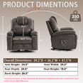 thumbnail image 3 of LEGAHOME Lift Recliner, Electric Power Recliner Chair with Massage Function, PU Leather Lift Chair with Cup Holders and Side Pocket, Wide Seat Recliner Sofa for Elderly, Gray, 3 of 12