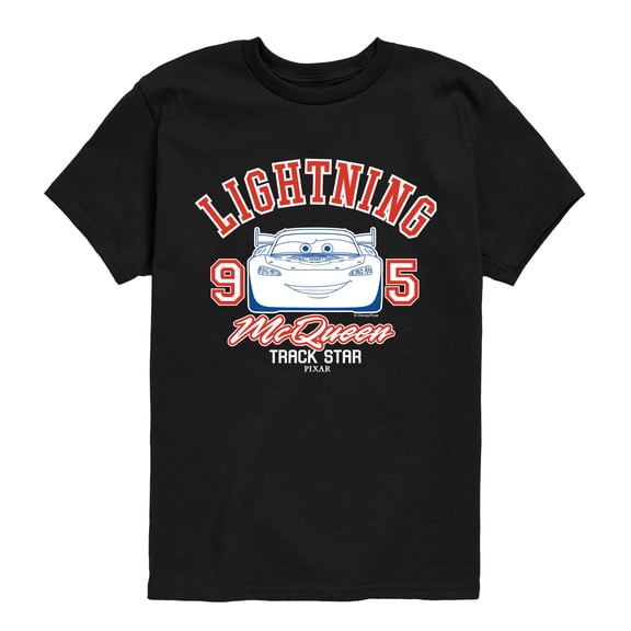 Cars - Lightning McQueen Track Star - Youth Boys Short Sleeve Graphic T-Shirt
