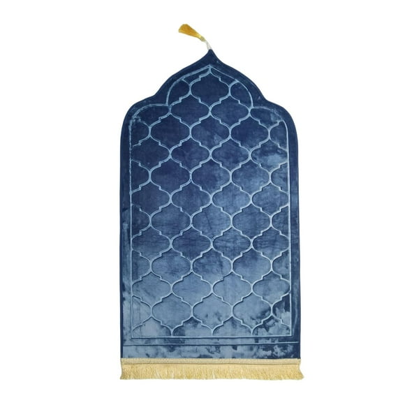 GUOOL Prayer Mat Holiday Gifts Comfortable Blanket Woven Turkish Rugs for Bedroom Cafe Blue
