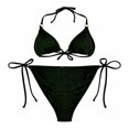 thumbnail image 1 of Bikini Ocean Pacific para Mujer Tirantes Argollas Negro Talla G 2 Piezas, 1 of 4