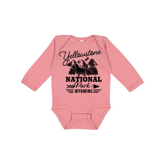 Inktastic Wyoming Yellowstone National Park Boys or Girls Long Sleeve Baby Bodysuit