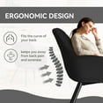 thumbnail image 6 of Hawsaiy Ergonomic Dining Chairs Set of 6 with Metal Legs for Kitchen,Dining Room,or Living Room,Black, 6 of 8
