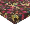 thumbnail image 4 of Ambesonne Nature Fitted Sheet, Strawberries Leaf Hand-Drawn, Twin XL Size, Hot Pink Khaki and Green, 4 of 5