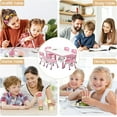 thumbnail image 7 of Rugerasy Table and Chair Set for Ages 2-10,Height Adjustable Toddler Table and 6 Chairs Set ,Graffiti Desktop,Non-Slip Legs,Children Activity Table for Daycare Classroom Home,Pink, 7 of 7