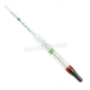 ESTONE Aquarium Glass Hydrometer with Thermometer Salt Marine Salinity Tester Meter