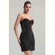 thumbnail image 4 of Minivestido Dress Kava con vendaje de strass para mujer, 4 of 6