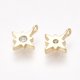 thumbnail image 2 of Brass Cubic Zirconia Charms Star Nickel Free Real 18K Gold Plated Clear 9x7x1.5mm Hole: 0.8mm, 2 of 2