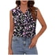 thumbnail image 4 of TaTaai Lapel Printed Blouse Breathable Wrinkle-Resistant Women's Fashion Sleeveless Short Sleeve Button Loose Summer Casual Office Top Gift, 4 of 6