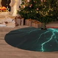 thumbnail image 6 of Picia Green Lightning Flash Print Christmas Tree Skirt , Christmas Tree Skirt Ornaments for Merry Christmas Holiday Party Decorations Indoor Outdoor-30", 6 of 7