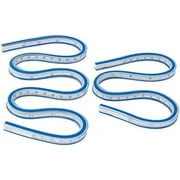 2PCS 2 Size Flexible Curve Ruler 16 24 Inch Plastic Graphics Curve Ruler Engineering Curve Ruler Bendable
