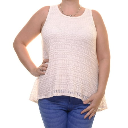 - Bar III Women's Knit Tulip-Back Eggnog Combo Tank Top Size L
