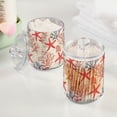 thumbnail image 2 of Yayeee 2 Pack Qtip Holder Bathroom Cotton Swab Canister with Lid Clear Dispenser Set, Starfish Seashell, 2 of 6