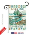 thumbnail image 2 of Breeze Decor BD-OU-G-109072-IP-BO-DS02-US 13 x 18.5 in. Live Life Lake Nature - Everyday Outdoor Impressions, Decorative Vertical Garden Flag, 2 of 4