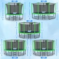 thumbnail image 7 of Cochan 12FT Trampoline with Enclosure for Adults and Kids, Outdoor Heavy Duty Trampoline with Lights, Kids Trampoline with Basketball Hoop, Birthday Gift, 1200LBS Weight Capacity, 7 of 7