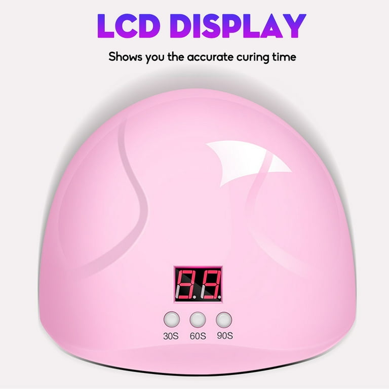 Nail Dryer, 48W UV LED Nail Lamp, with Automatic Sensor, Portable UV Light for Gel Nail Polish, Quick-drying, 3 Timer Setting