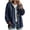 Blue, variant on CQONEPT Waffle Jackets for Women Knit Hooded Button Jacket Lightweight Casual Hooded Layering Outerwear Drawstring Fall Fashion Outfit S
