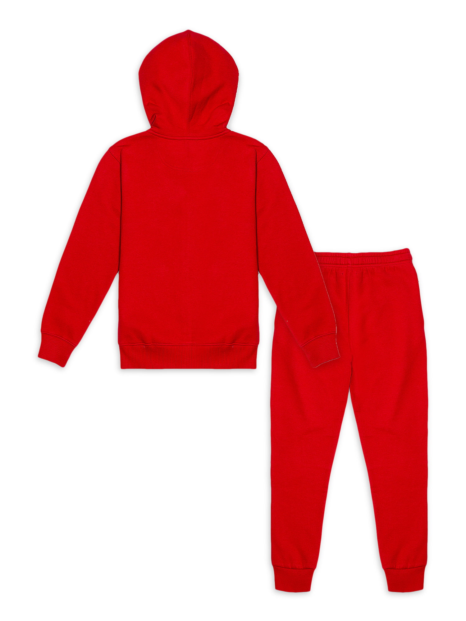 Boys Sweatsuit-Honeycomb Burgundy/Gray Hoodie Jogger Set-Outerwear 