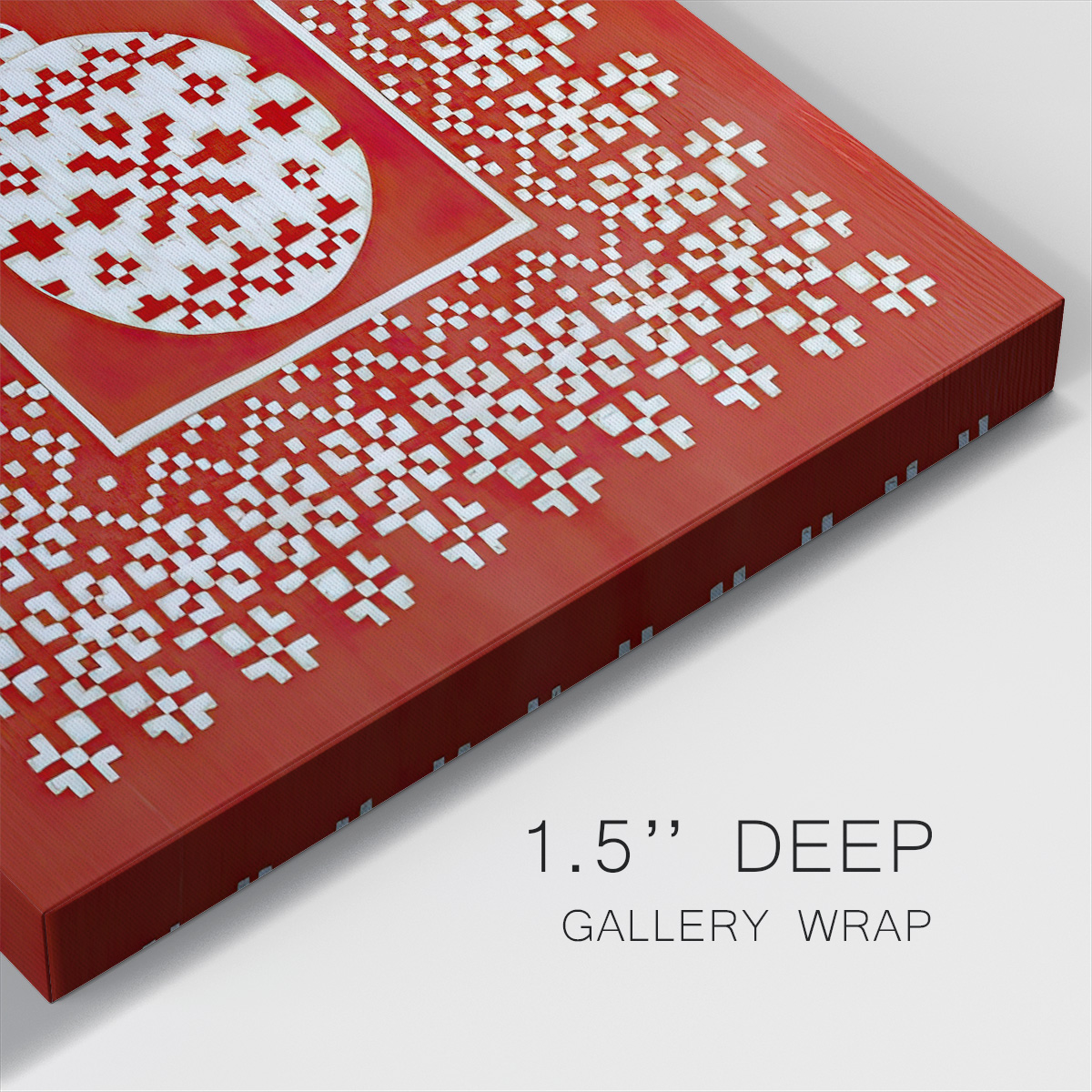 Fair Isle Snowflake V- Gallery Wrapped Canvas