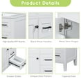 thumbnail image 5 of Bellemave 30'' Bathroom Vanity Without Sink,Cabinet Base Only,Bathroom Cabinet with Drawers,Solid Frame and MDF Board,White, 5 of 12