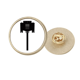 thumbnail image 1 of Pantalla negra cable Plug Broche de oro metálico circular, 1 of 3