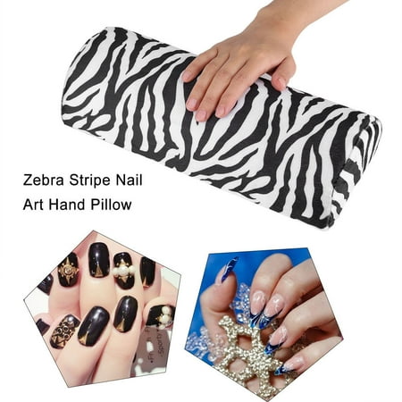 Zebra Stripe Nail Art Pillow Manicure Soft Sponge Hand Rests Cusion Zebra Stripe Nail Art Pillow Manicure Soft Sponge Hand Rests Cusion