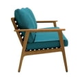 thumbnail image 4 of Eve Outdoor Teak Wood Sofa with Teal Olefin, 4 of 6