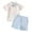 Light Blue, variant on Jhhlsf Outfit Sets for Boys Bunny Carrot Print Short Sleeve Casual Summer T Shirt Shorts Athletic Clothes