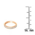 thumbnail image 3 of Dazzlingrock Collection 0.23 Carat (ctw) 14k Round Diamond Ladies Millgrain Anniversary Wedding Stackable Band 1/4 CT, Rose Gold, Size 6, 3 of 3