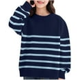 thumbnail image 1 of Suéter unisex de cuello redondo, sudadera con capucha de color liso con cuello alto y media cremallera para niños y niñas, estilo unisex, cálido y acogedor, parte superior acrílica para niña., 1 of 5
