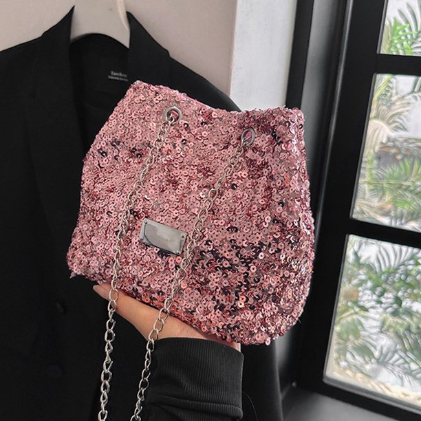 Bolsa tipo cubo de lentejuelas, bandolera transpirable para mujer, resistente a los arañazos, viaje de compras Likrtyny Para Estrenar