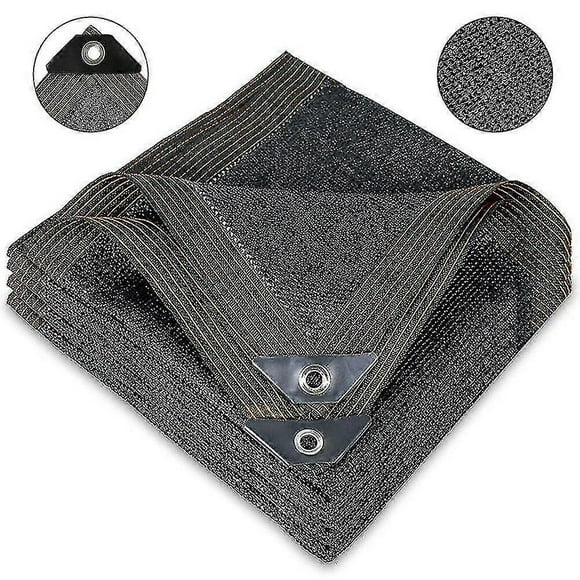 Black Shade Cloth - 70% Sunblock, Durable Mesh Tarp with Grommets4x5m