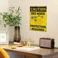 thumbnail image 6 of 1pc Caution - Beehive Protection Required Aluminum Sign, 8x12 Inch Rustic Wall Art with Bee & Honeycomb Design for Home, Cafe, Garage, or Restaurant Decor, Metal Outdoor Decor, 2D, Perfect for Room, 6 of 8