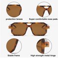 thumbnail image 3 of Gafas de sol cuadradas del tiroteo de la calle de las gafas de sol de la moda del marco del haz doble, hechas del plástico, metal, PC, 3 of 5
