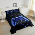 thumbnail image 4 of Erosebridal Chic Gamepad Bedding Sets Full with Comforter, Gaming Controller Duvet Insert, Navy Blue, Ultra Soft 3 Pieces, 4 of 8
