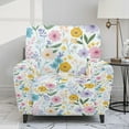 thumbnail image 2 of Xoenoiee Colorful Floral Print Recliner Chair Cover 4-Pieces Lazyboy Cover for Recliner Chair with Storage Pockets Furniture Protector for Living Room, Jacquard Sofa Slipcover for Kids, Pets, 2 of 7