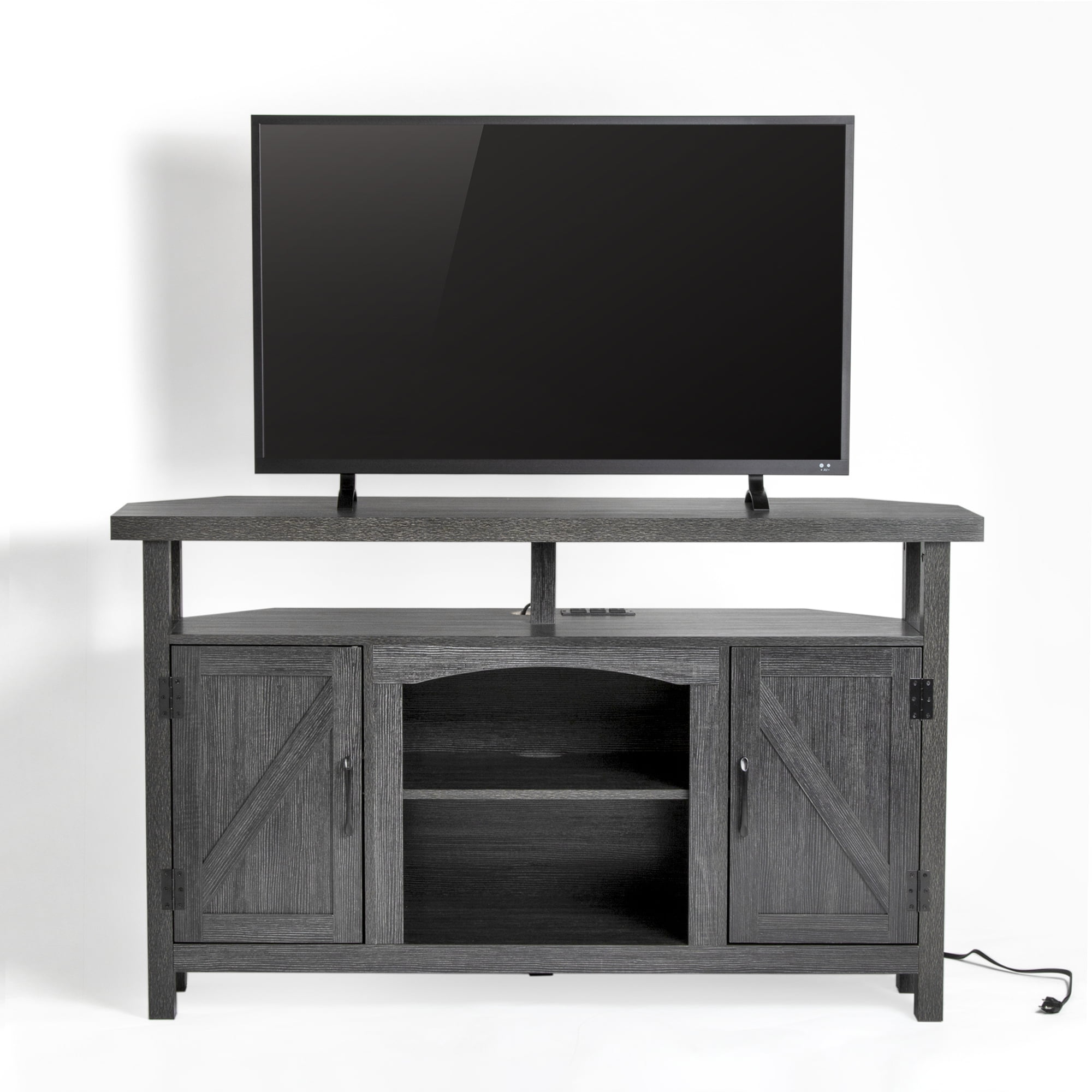 StorageWorks Farmhouse Corner TV Stand for TVs up to 60", Entertainment