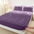 thumbnail image 3 of jejeloiu Graffiti Stripe Twin Sheet Sets,Abstract Geometric Pattern Twin Fitted Sheet,Purple Batik Artwork Flat Sheet For Girls Boys,Super Cozy Room Decor,3-Piece, 3 of 7