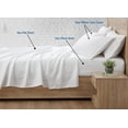 thumbnail image 2 of Vedanta Home Collection 4pc Sheet Set Queen 600 TC 100% Natural Cotton Queen Sheet Set White Fit up to 24 Inch Deep Pocket Bed sheets, 2 of 4