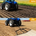 thumbnail image 4 of Royalbelle Drag Harrow Driveway Grader, Tow Behind Power Rake with Adjustable Bars & Pin Hitch, 66 Inch Wide, Black, 4 of 7