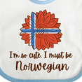 thumbnail image 4 of Inktastic I'm So Cute, I Must Be Norwegian Sunflower Boys or Girls Baby Bib, 4 of 4