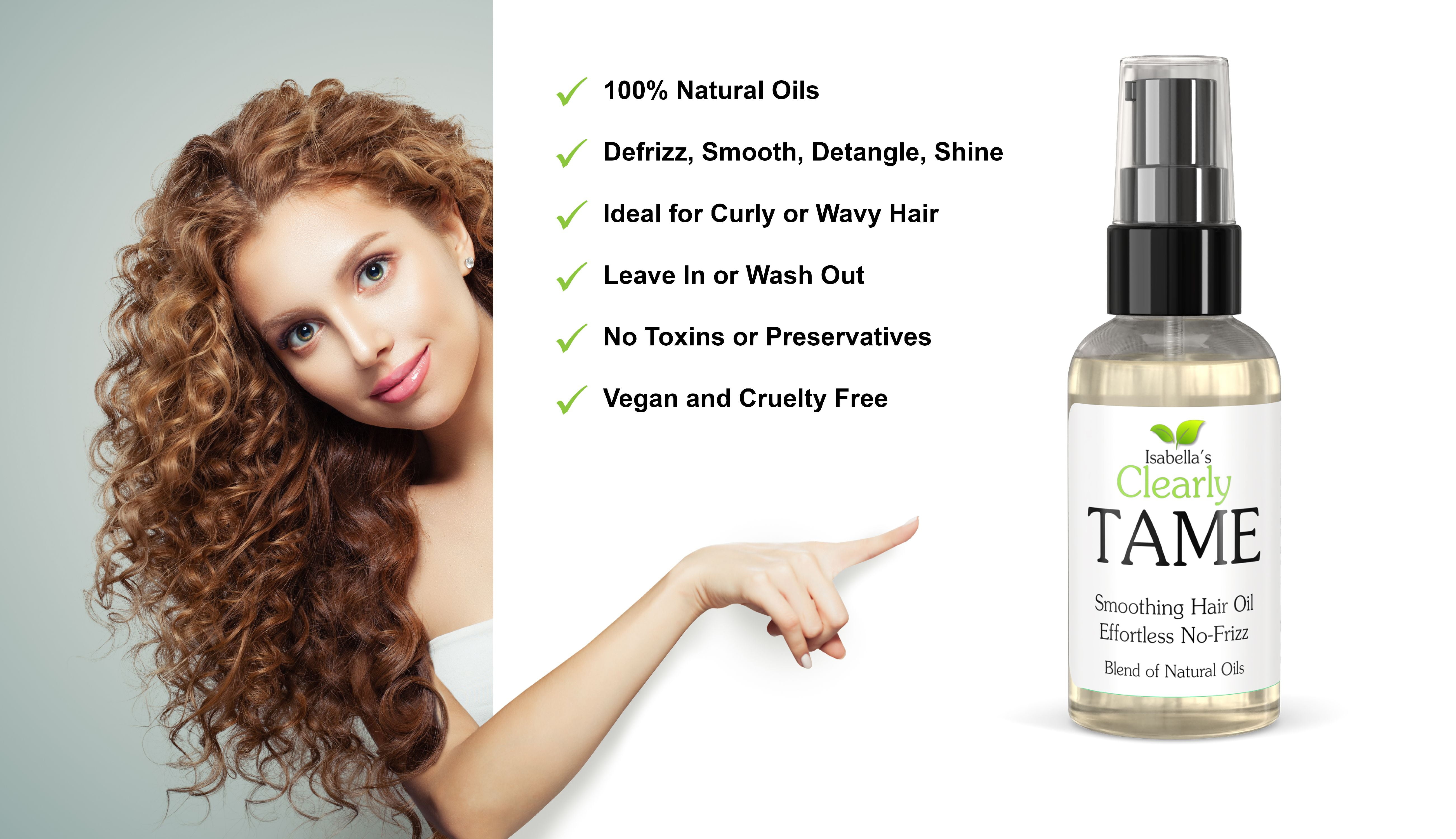 Isabella S Clearly Tame Anti Frizz Hair Oil Humidity Repellent