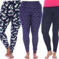 thumbnail image 1 of White Mark Leggings Mignons Extensibles Doux pour Femmes Lot de 3, 1 of 2