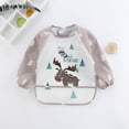 thumbnail image 3 of Baby Bibs Waterproof Long Sleeve Bib Cute Cartoon Unisex Feeding Soft Bibs with Pocket Infant Toddler Smock Bibs, 3 of 3