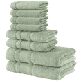thumbnail image 4 of Qute Home Spa & Hotel Towels 8 Piece Towel Set, 2 Bath Towels, 2 Hand Towels, and 4 Washcloths - Green, 4 of 7