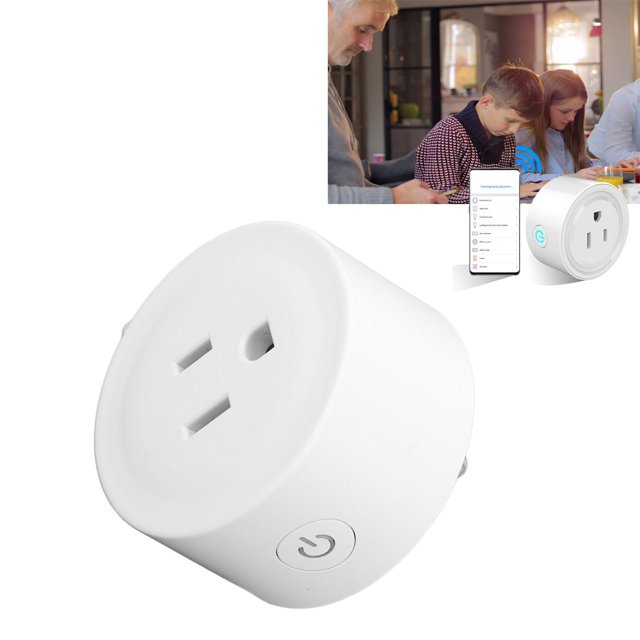 WiFi Outlet, US Plug 110-240V Flame Retardant PC Smart WIFI Socket 2.4GHz for Computer