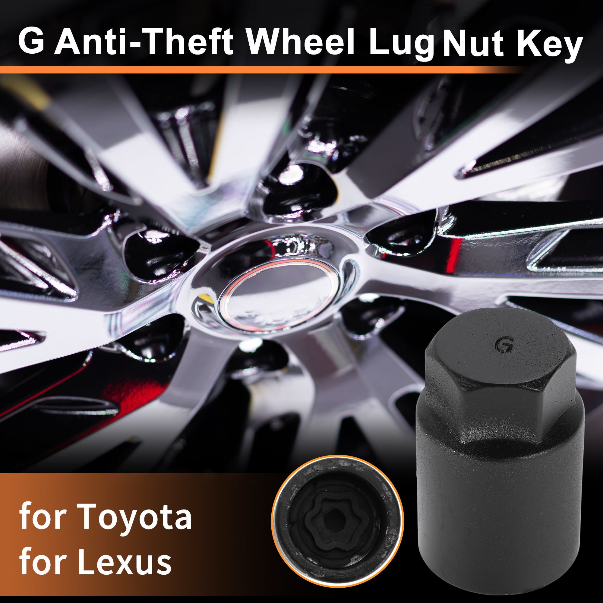 Cnwaga3 1pc Locking Wheel Nut Lug Screw Key Removal Scoket Cnwaga3 1pc Locking Wheel Nut Lug Screw Key Removal Scoket