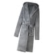 thumbnail image 4 of Camisón de invierno para hombre, bata con capucha, bolsillo, manga larga, bata de baño para spa, gris, XL kenally AP001005-09, 4 of 7