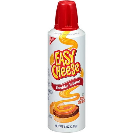 (2 Pack) Kraft Easy Cheese Cheese Snack Cheddar n Bacon 8