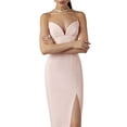 thumbnail image 3 of Arvbitana Women's V-Neck Spaghetti Strap Cocktail Bodycon Dress High Waist Backless Slit Long Dress, 3 of 5