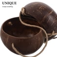 ELAYARD Natural Coconut Shell Hanging Planter Brown Rope for Indoor ...